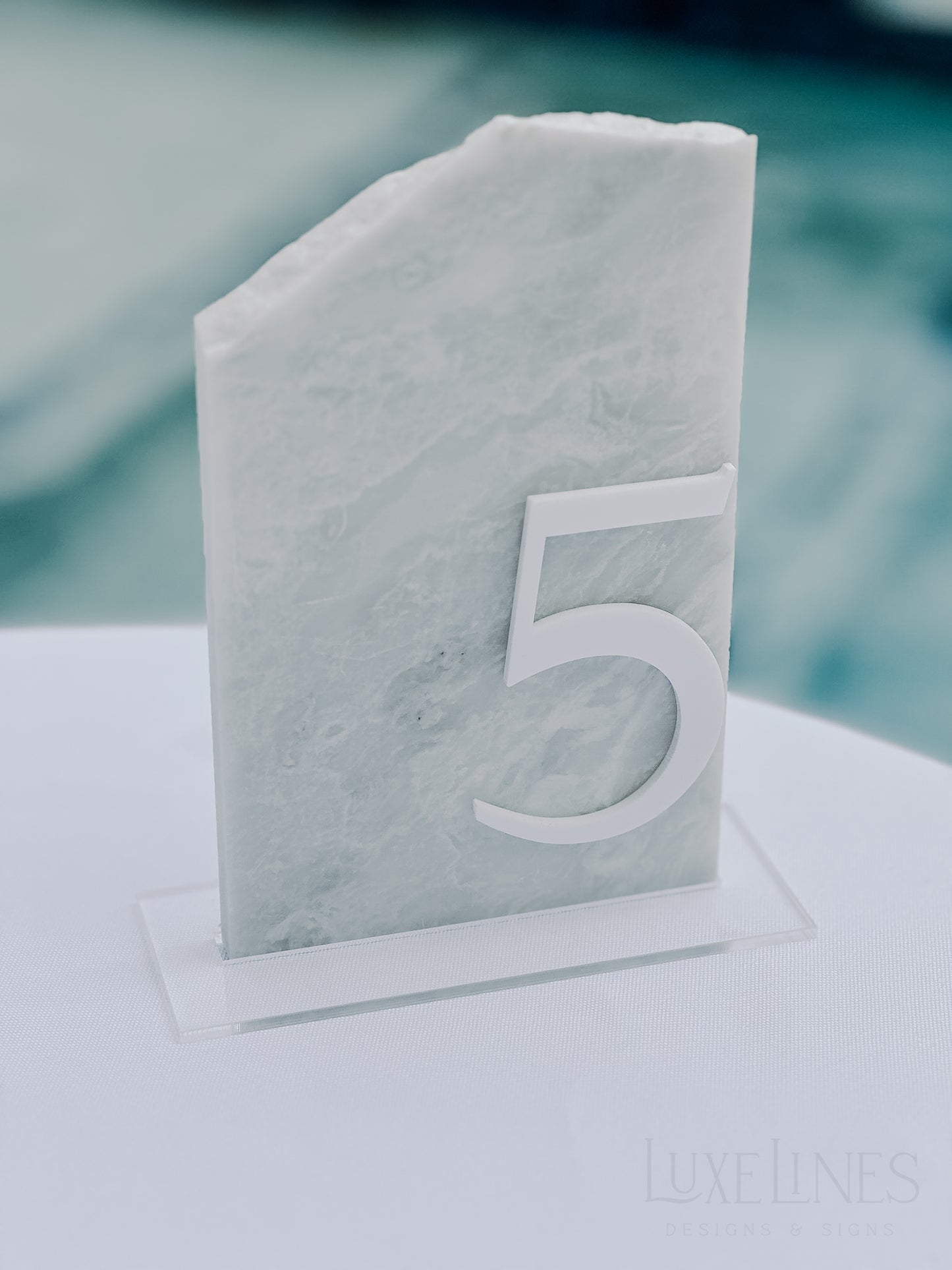 3D Marble Stone Table Numbers