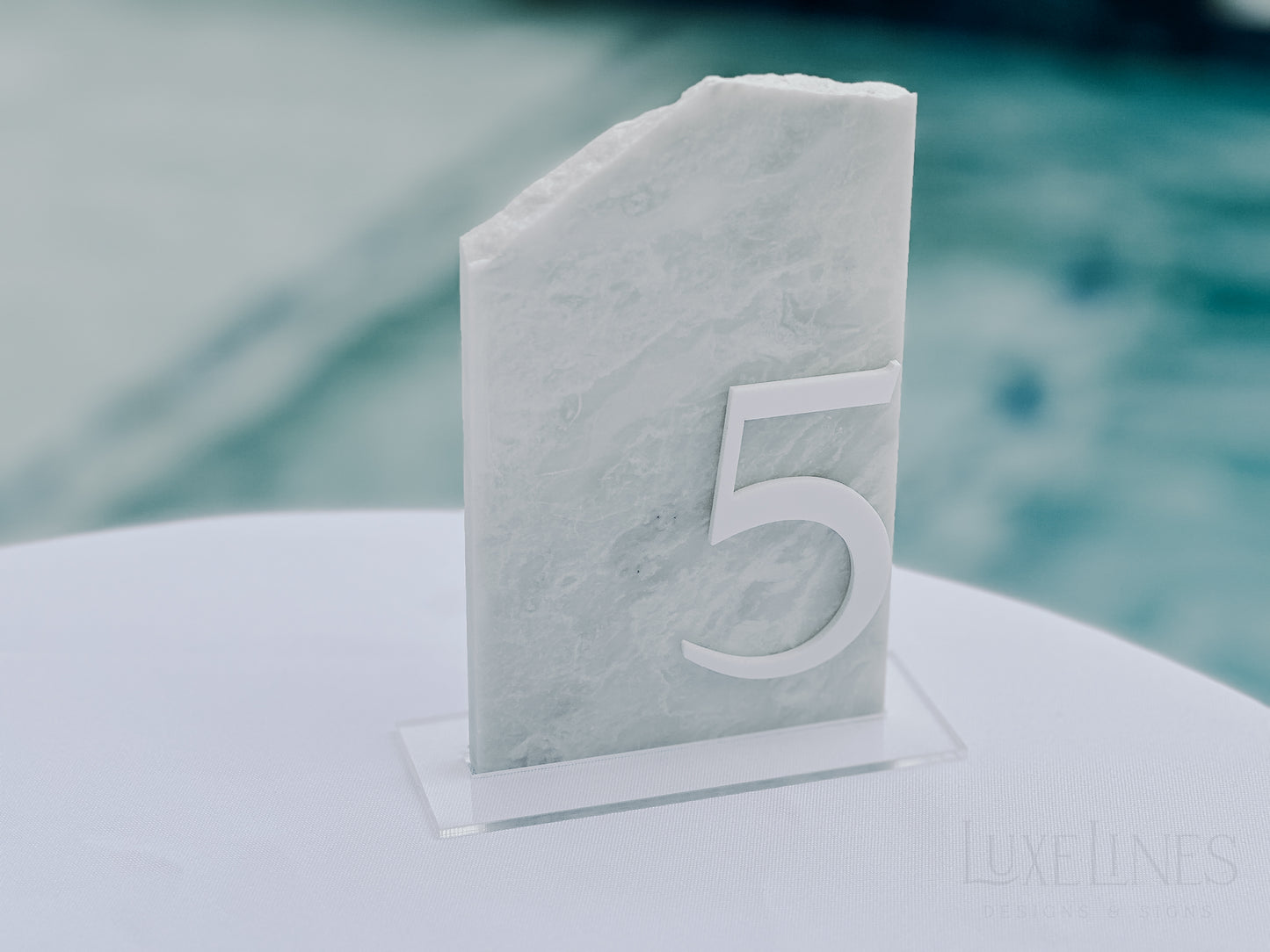 3D Marble Stone Table Numbers