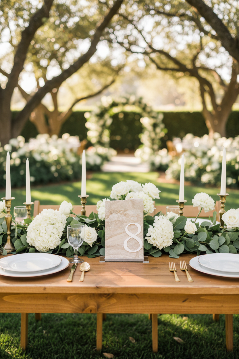 3D Marble Stone Table Numbers