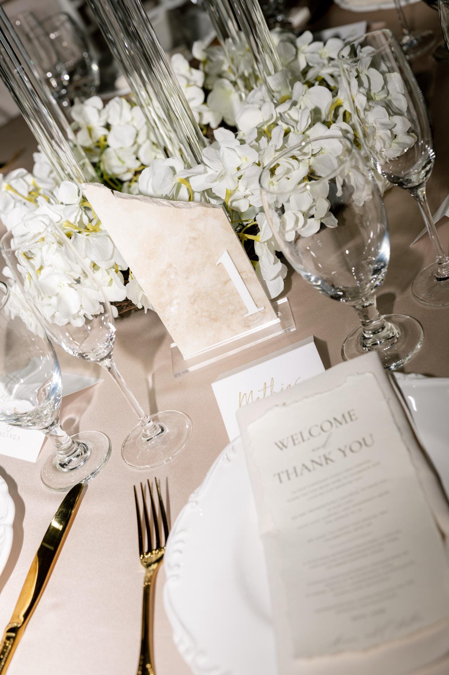 3D Marble Stone Table Numbers