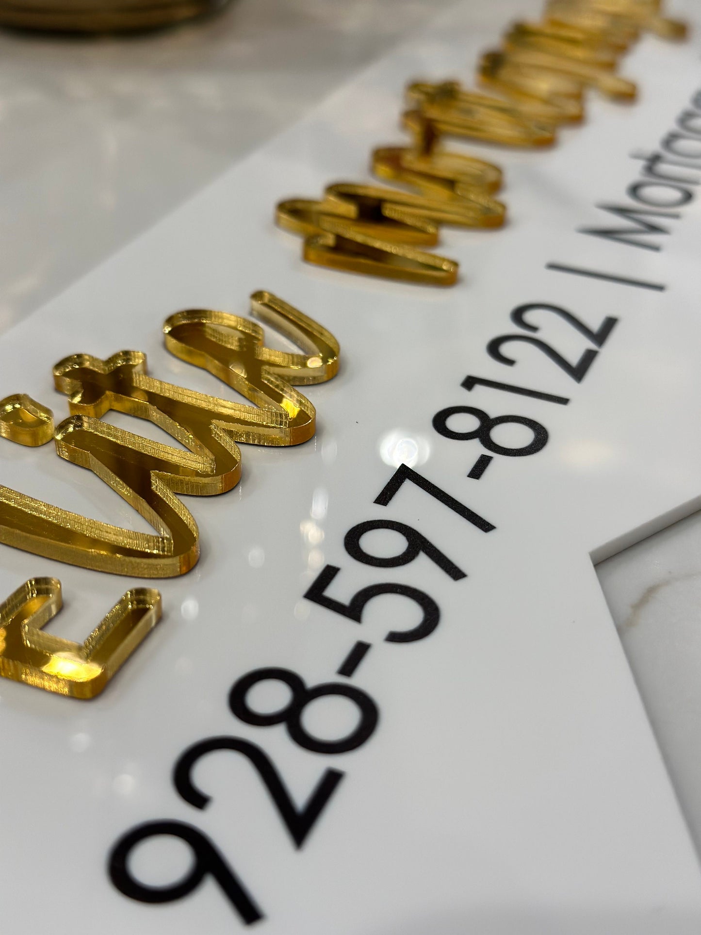 Personalized Realtor Key with Heart | Funded Realty | House Sold Acrylic and Wood Sign | Closing Prop | Bank Title Gift Sold Sign