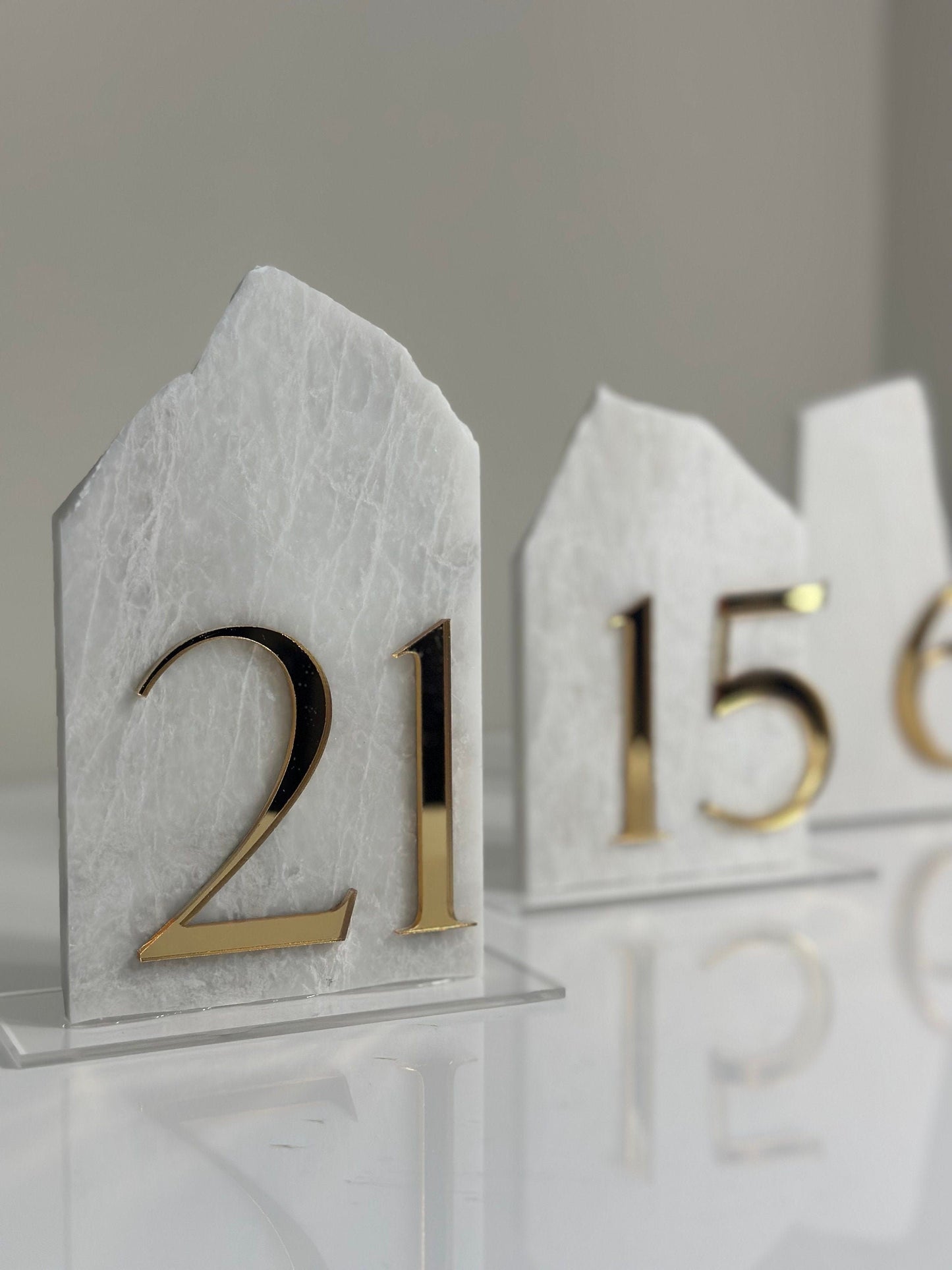 3D Marble Stone Table Numbers | Wedding Unique Signage | Custom Layered Decor | Table Numbers | Tablescape Decor | Natural Marble