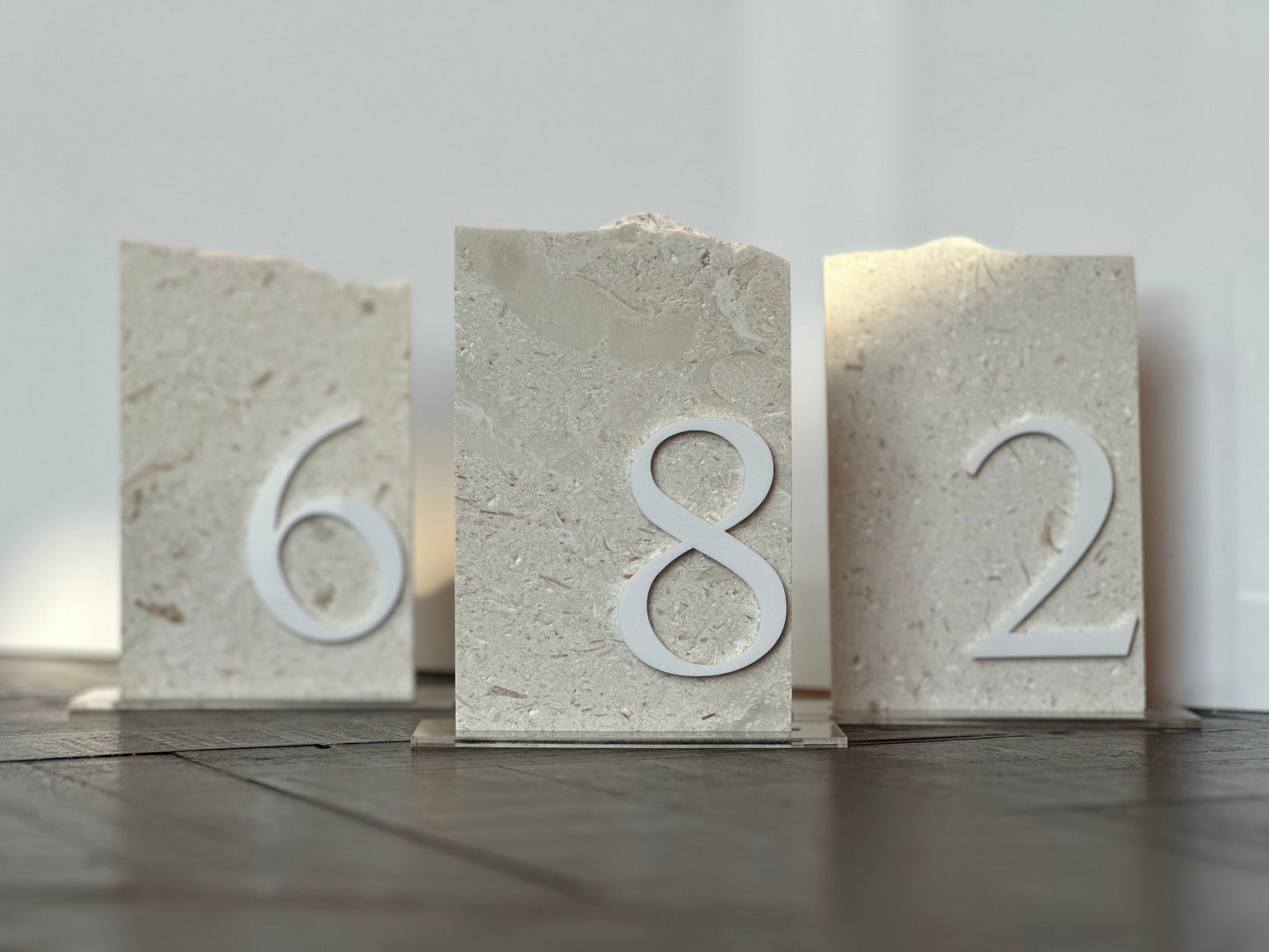 3D Limestone Stone Table Numbers | Wedding Unique Signage | Custom Layered Decor | Table Numbers | Tablescape Decor | Natural Limestone