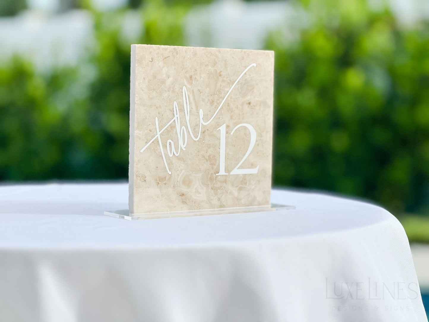 Marble Stone Table Numbers | Wedding Unique Signage | Custom Layered Decor | Table Numbers | Tablescape Decor | Natural Marble Travertine