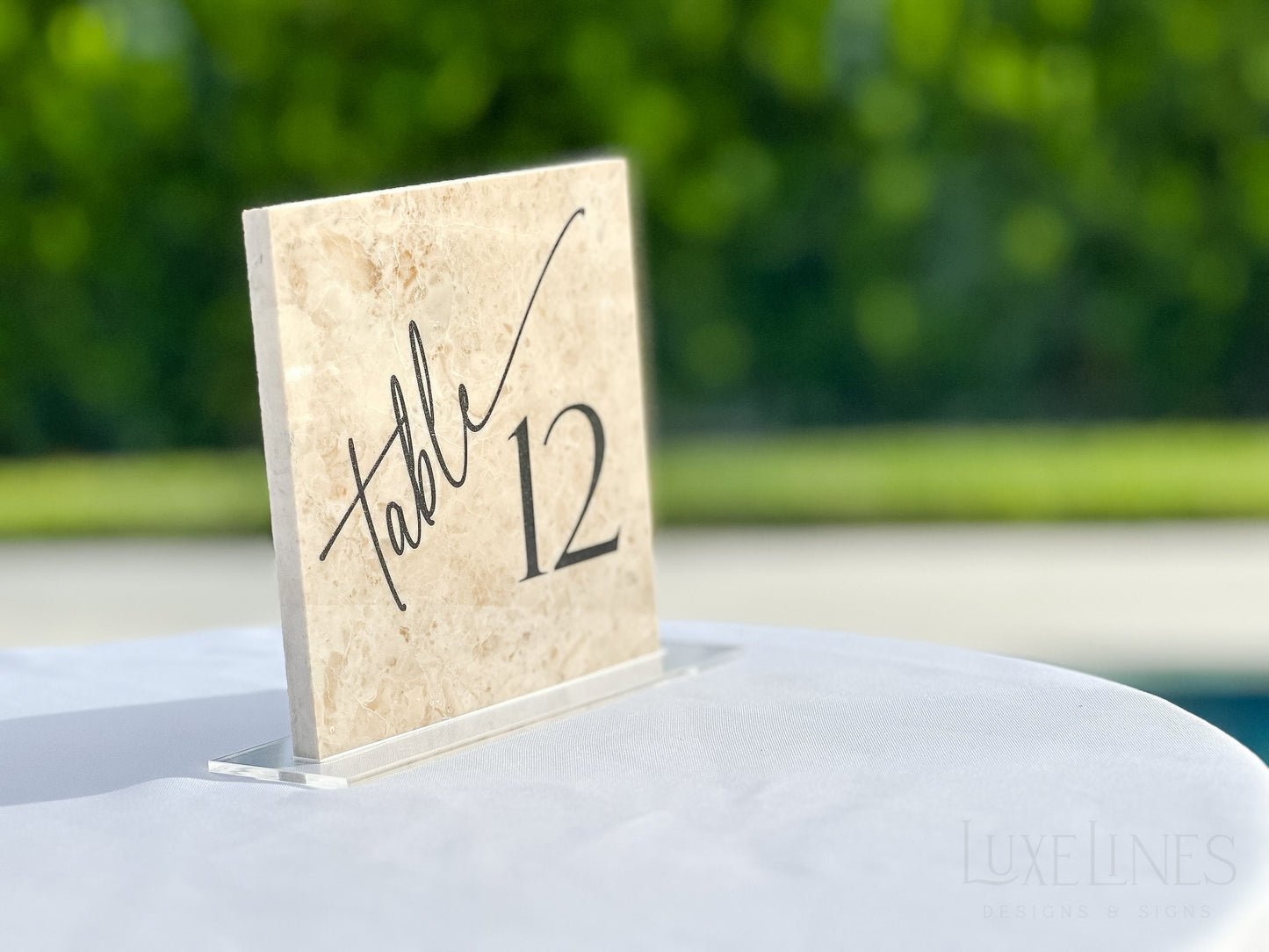 Marble Stone Table Numbers | Wedding Unique Signage | Custom Layered Decor | Table Numbers | Tablescape Decor | Natural Marble Travertine
