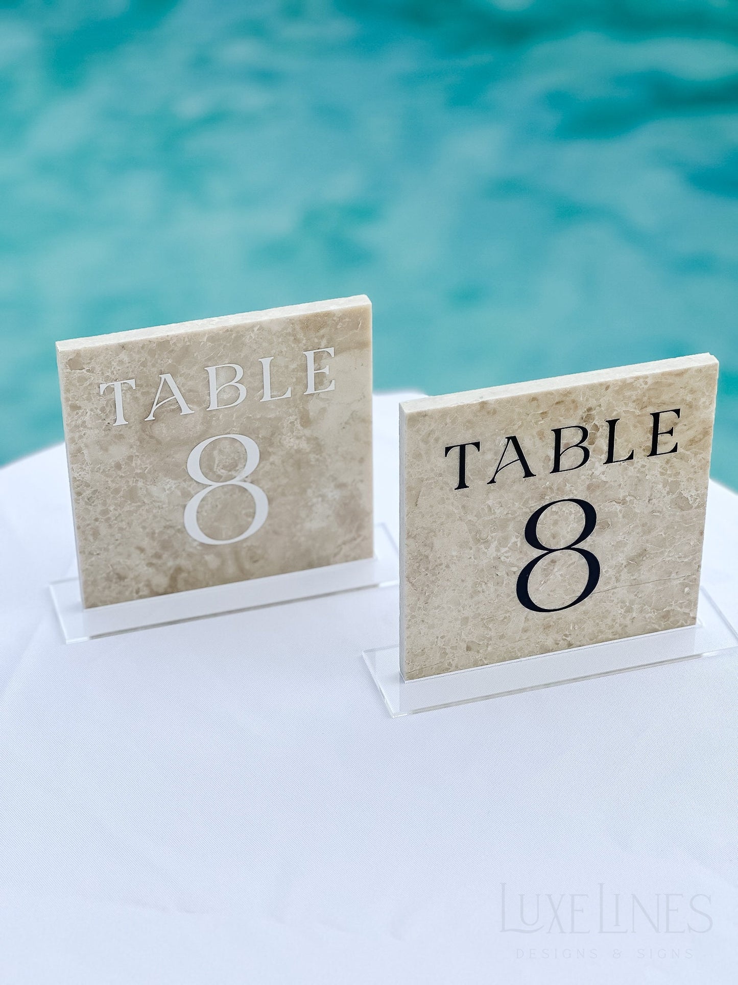 Marble Stone Table Numbers | Wedding Unique Signage | Custom Layered Decor | Table Numbers | Tablescape Decor | Natural Marble Travertine