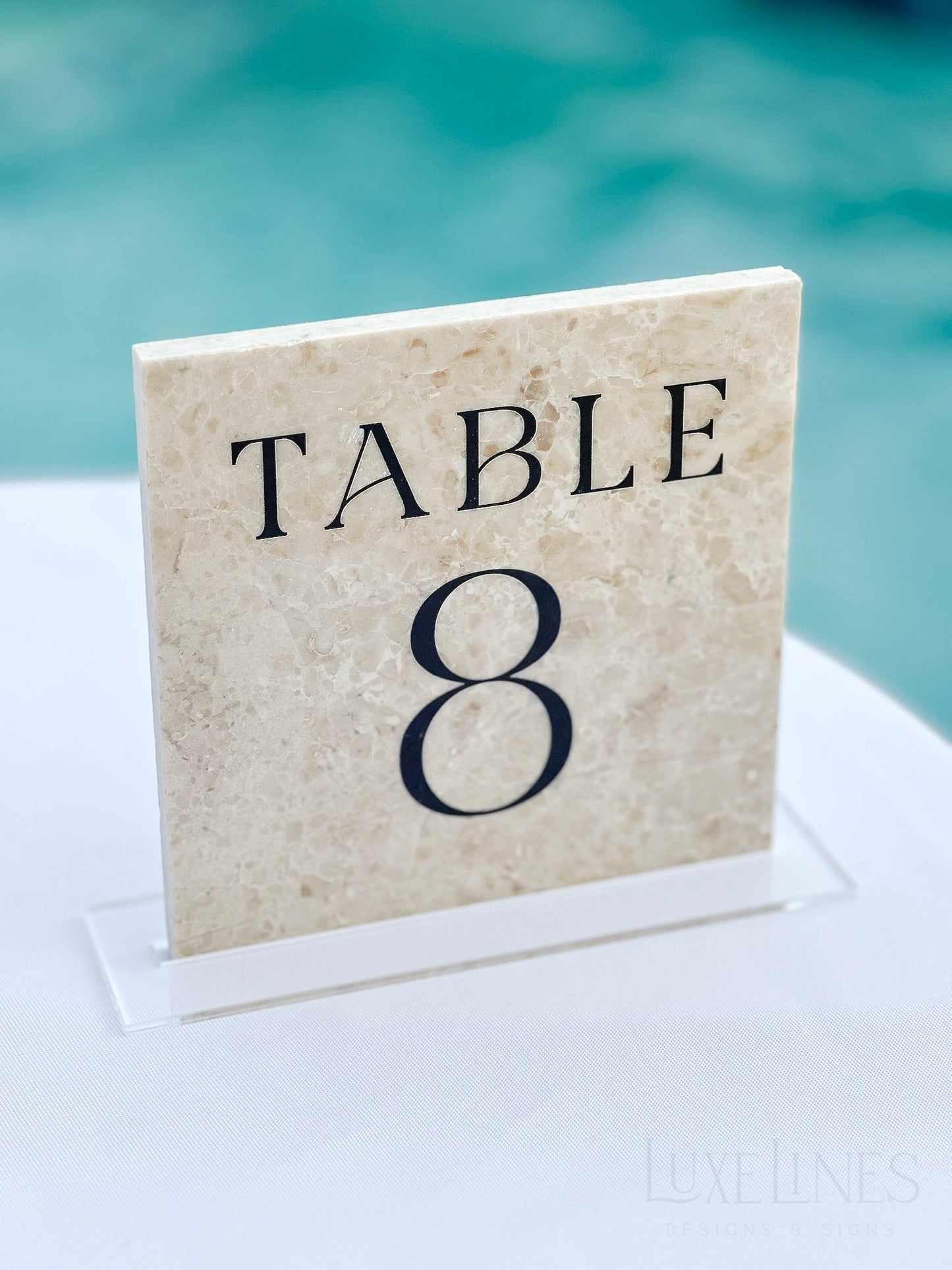 Marble Stone Table Numbers | Wedding Unique Signage | Custom Layered Decor | Table Numbers | Tablescape Decor | Natural Marble Travertine