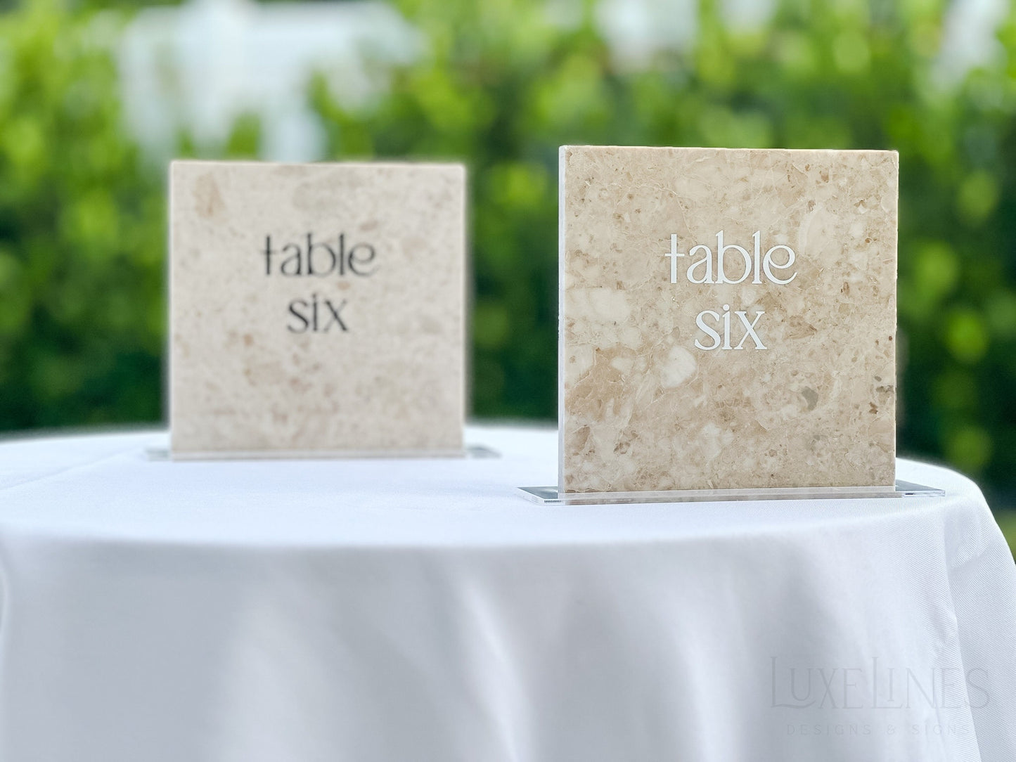 Marble Stone Table Numbers | Wedding Unique Signage | Custom Layered Decor | Table Numbers | Tablescape Decor | Natural Marble Travertine