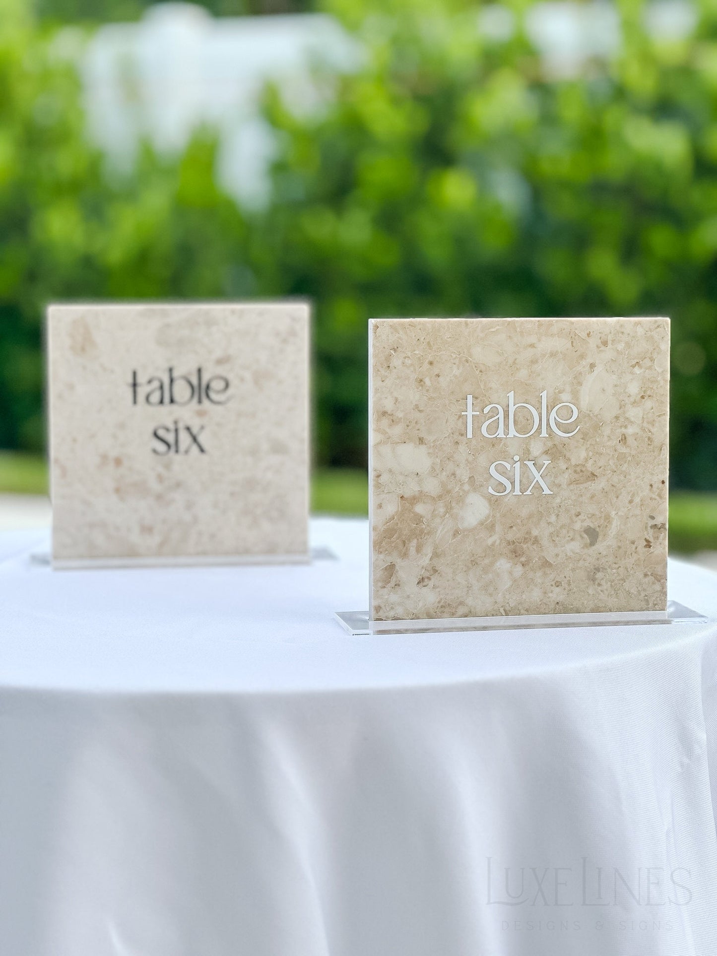 Marble Stone Table Numbers | Wedding Unique Signage | Custom Layered Decor | Table Numbers | Tablescape Decor | Natural Marble Travertine