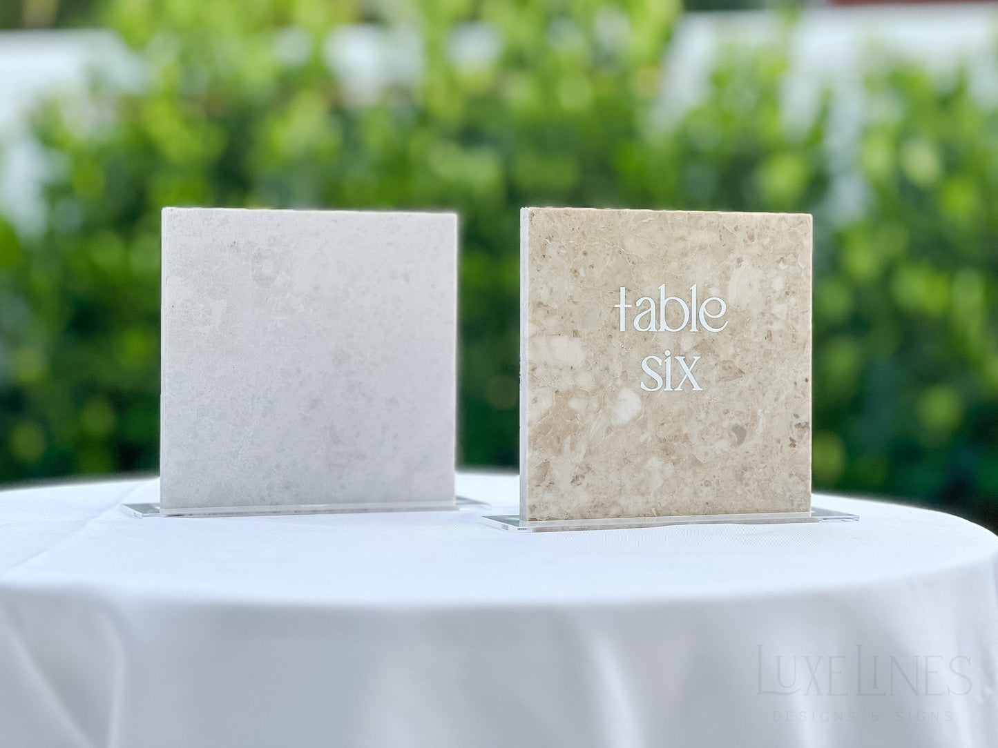 Marble Stone Table Numbers | Wedding Unique Signage | Custom Layered Decor | Table Numbers | Tablescape Decor | Natural Marble Travertine