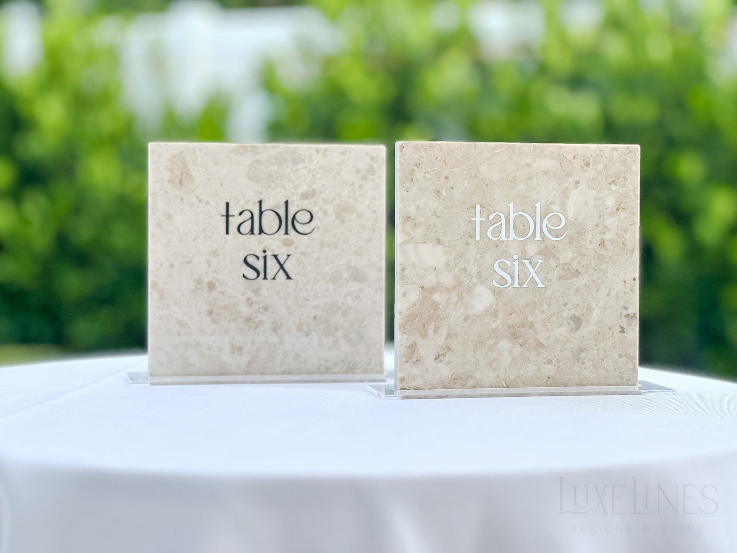 Marble Stone Table Numbers | Wedding Unique Signage | Custom Layered Decor | Table Numbers | Tablescape Decor | Natural Marble Travertine