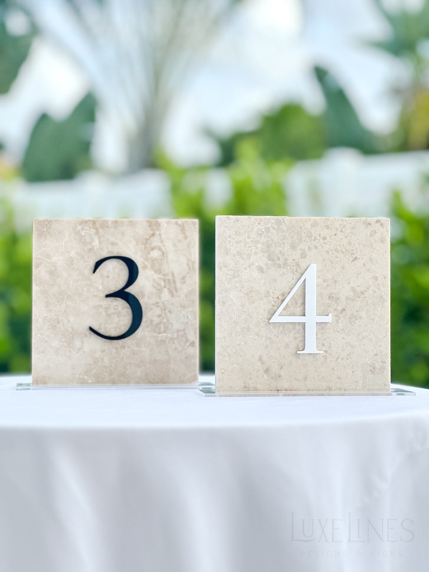 Marble Stone Table Numbers