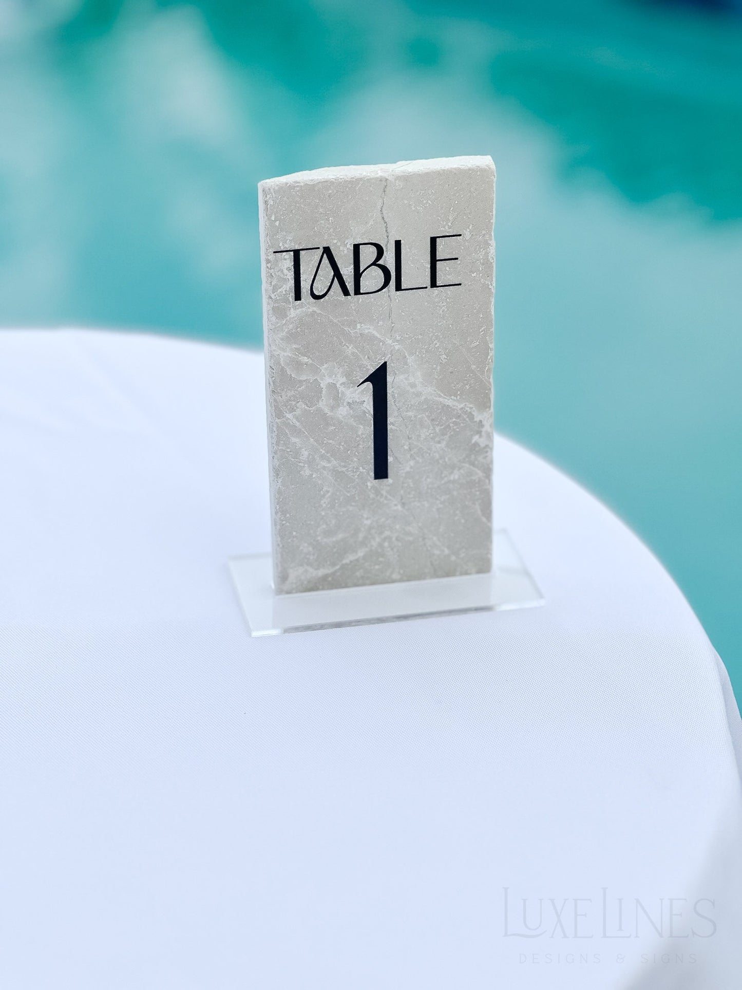 Marble Stone Table Numbers | Wedding Unique Signage | Custom Layered Decor | Table Numbers | Tablescape Decor | Natural Marble Travertine