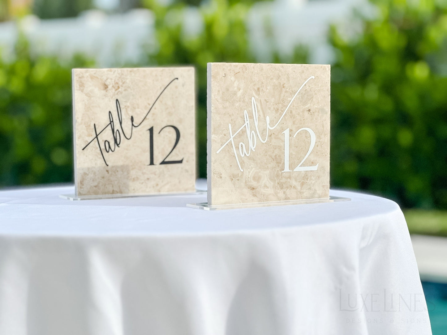 Marble Stone Table Numbers | Wedding Unique Signage | Custom Layered Decor | Table Numbers | Tablescape Decor | Natural Marble Travertine