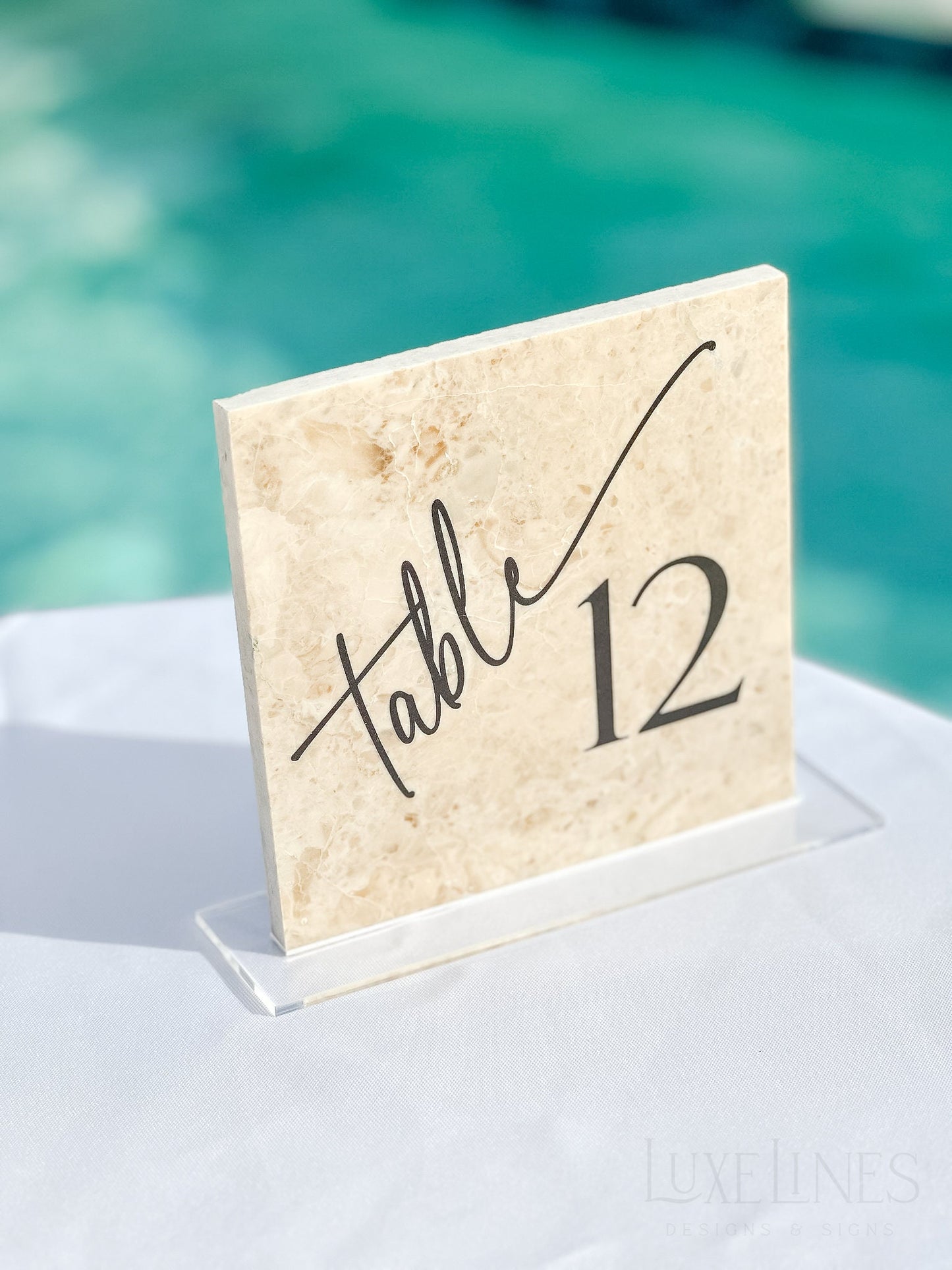 Marble Stone Table Numbers | Wedding Unique Signage | Custom Layered Decor | Table Numbers | Tablescape Decor | Natural Marble Travertine