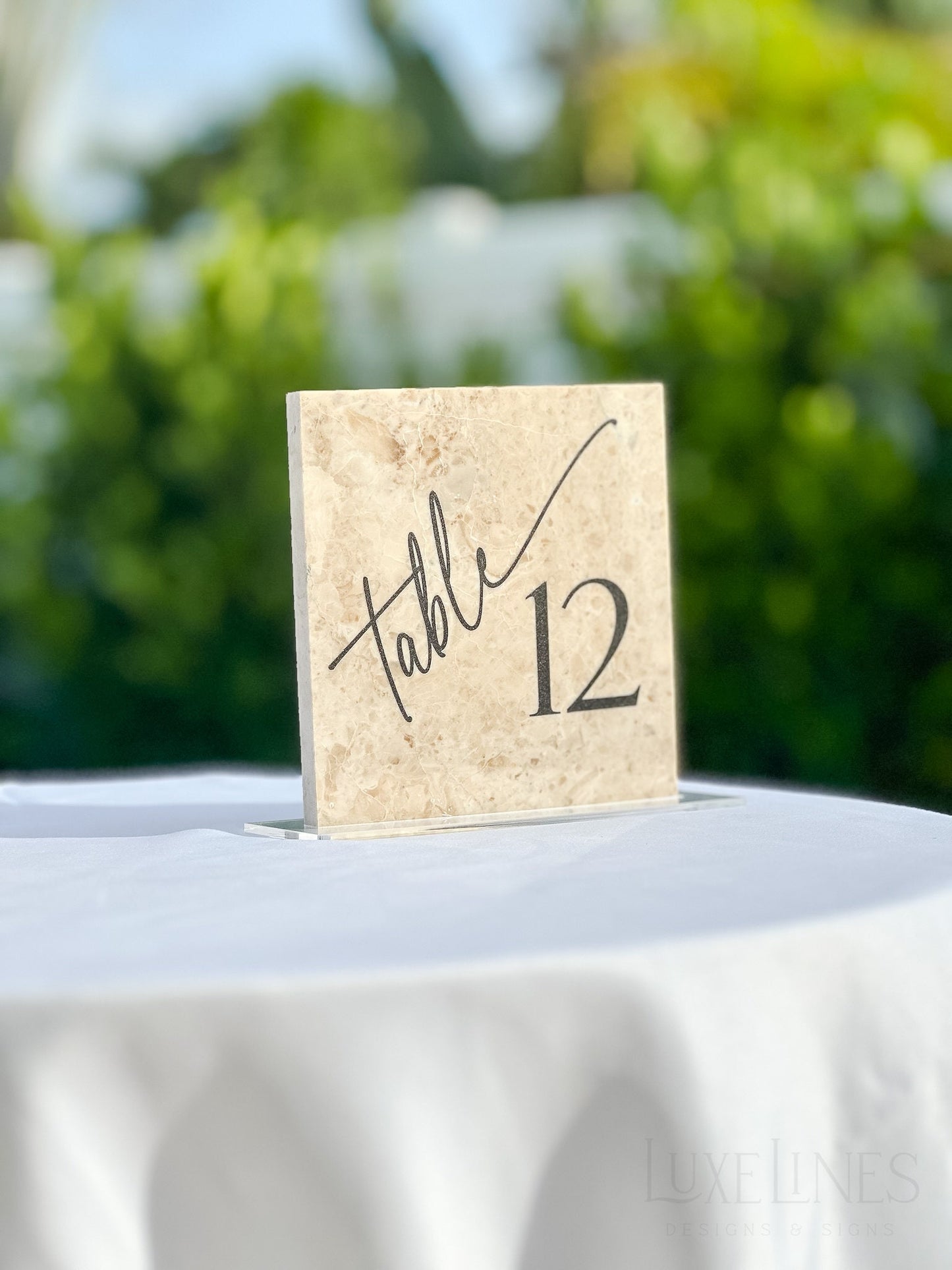 Marble Stone Table Numbers | Wedding Unique Signage | Custom Layered Decor | Table Numbers | Tablescape Decor | Natural Marble Travertine