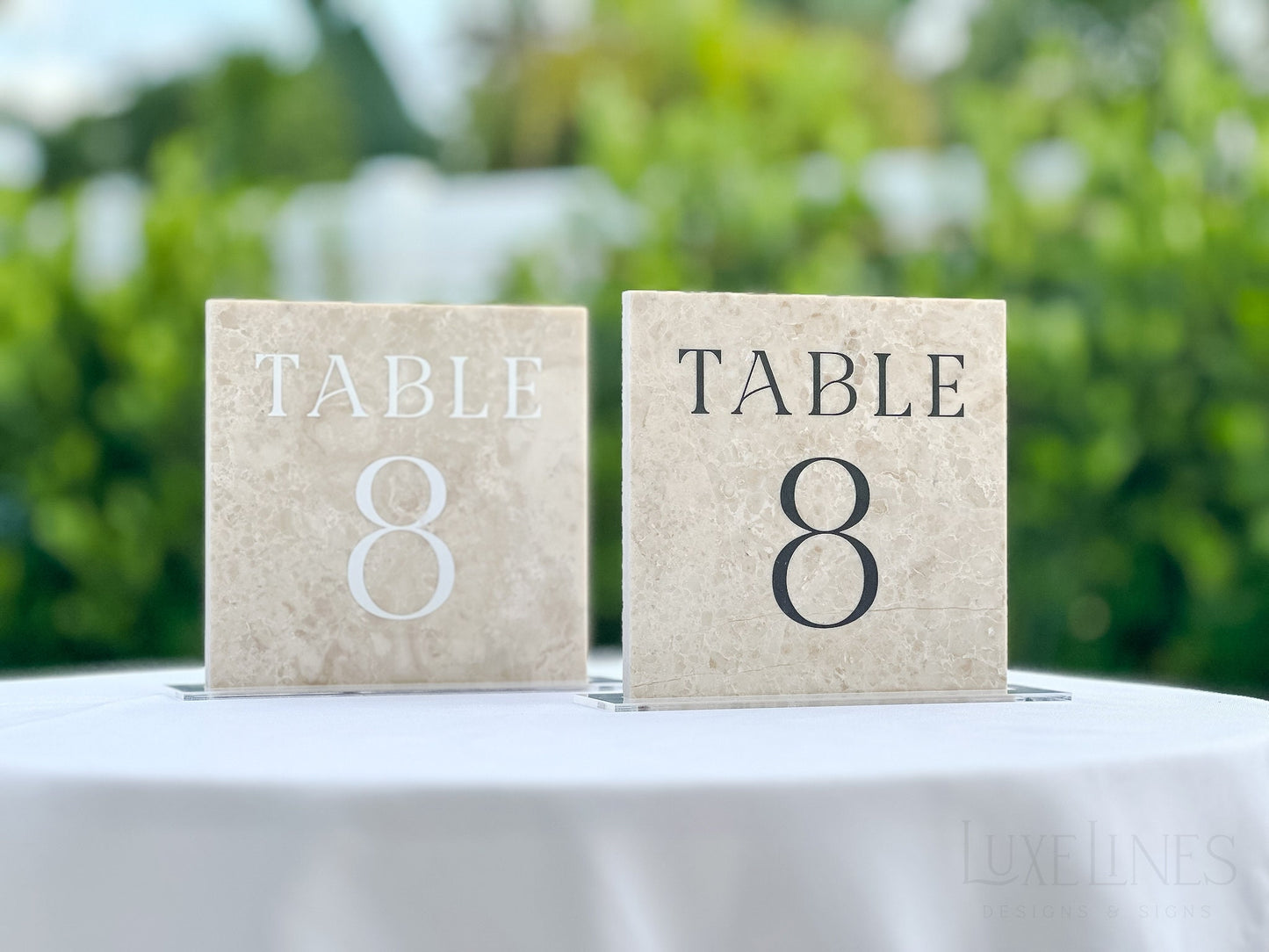 Marble Stone Table Numbers | Wedding Unique Signage | Custom Layered Decor | Table Numbers | Tablescape Decor | Natural Marble Travertine