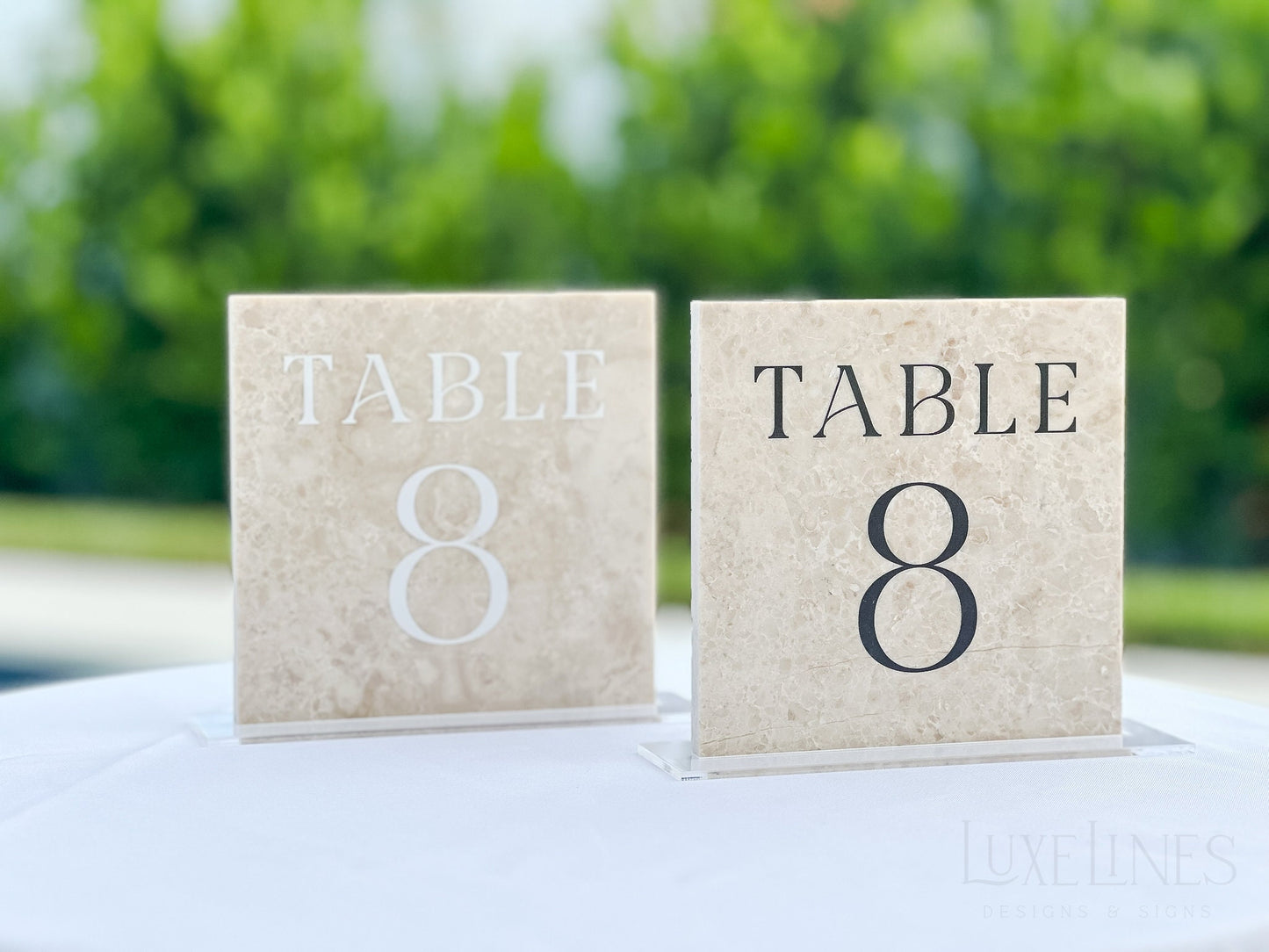 Marble Stone Table Numbers | Wedding Unique Signage | Custom Layered Decor | Table Numbers | Tablescape Decor | Natural Marble Travertine