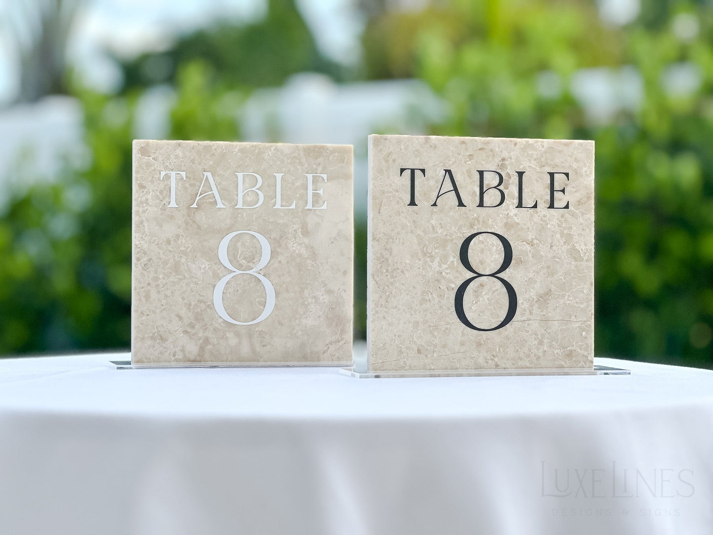 Marble Stone Table Numbers | Wedding Unique Signage | Custom Layered Decor | Table Numbers | Tablescape Decor | Natural Marble Travertine
