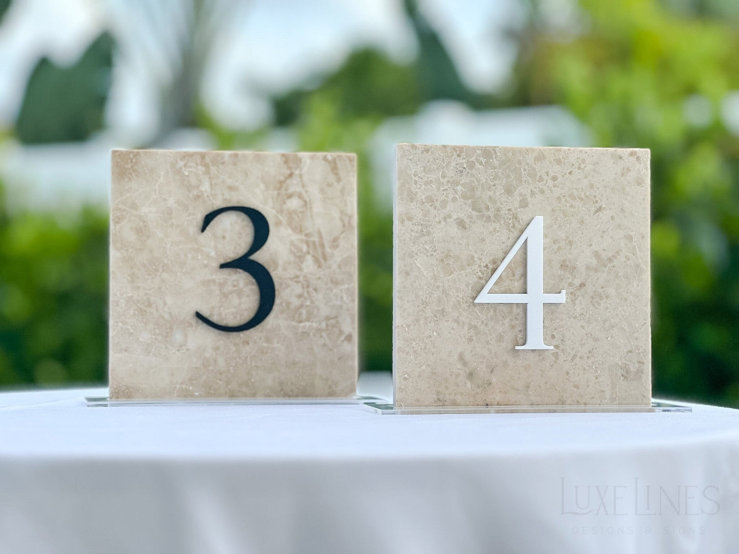 Marble Stone Table Numbers
