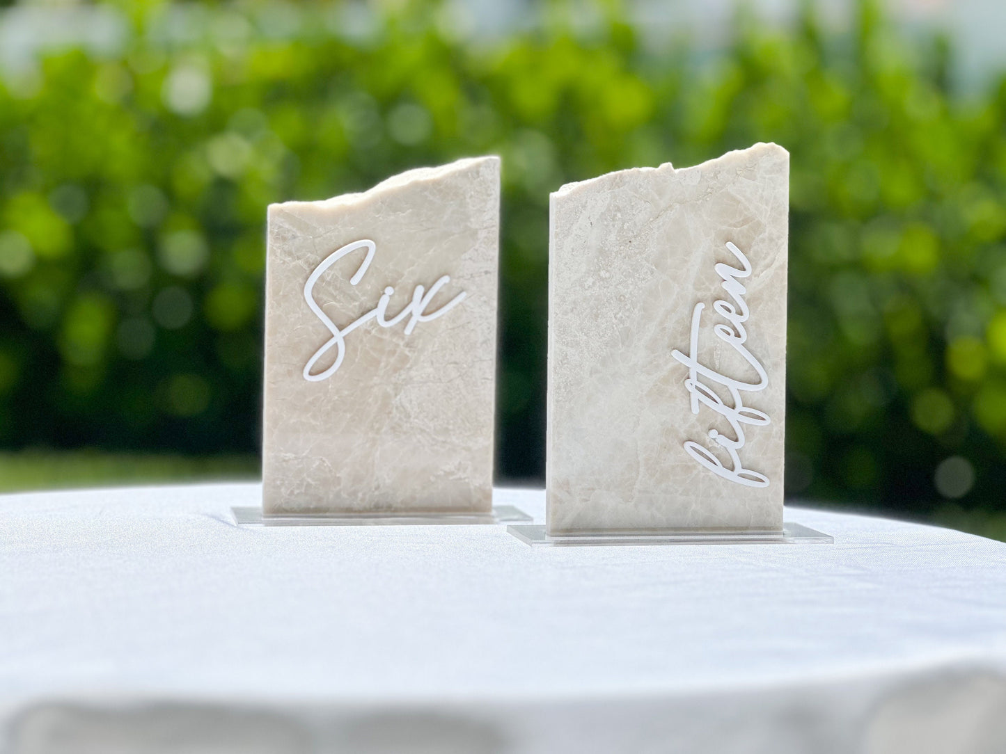 Marble Stone Table Numbers