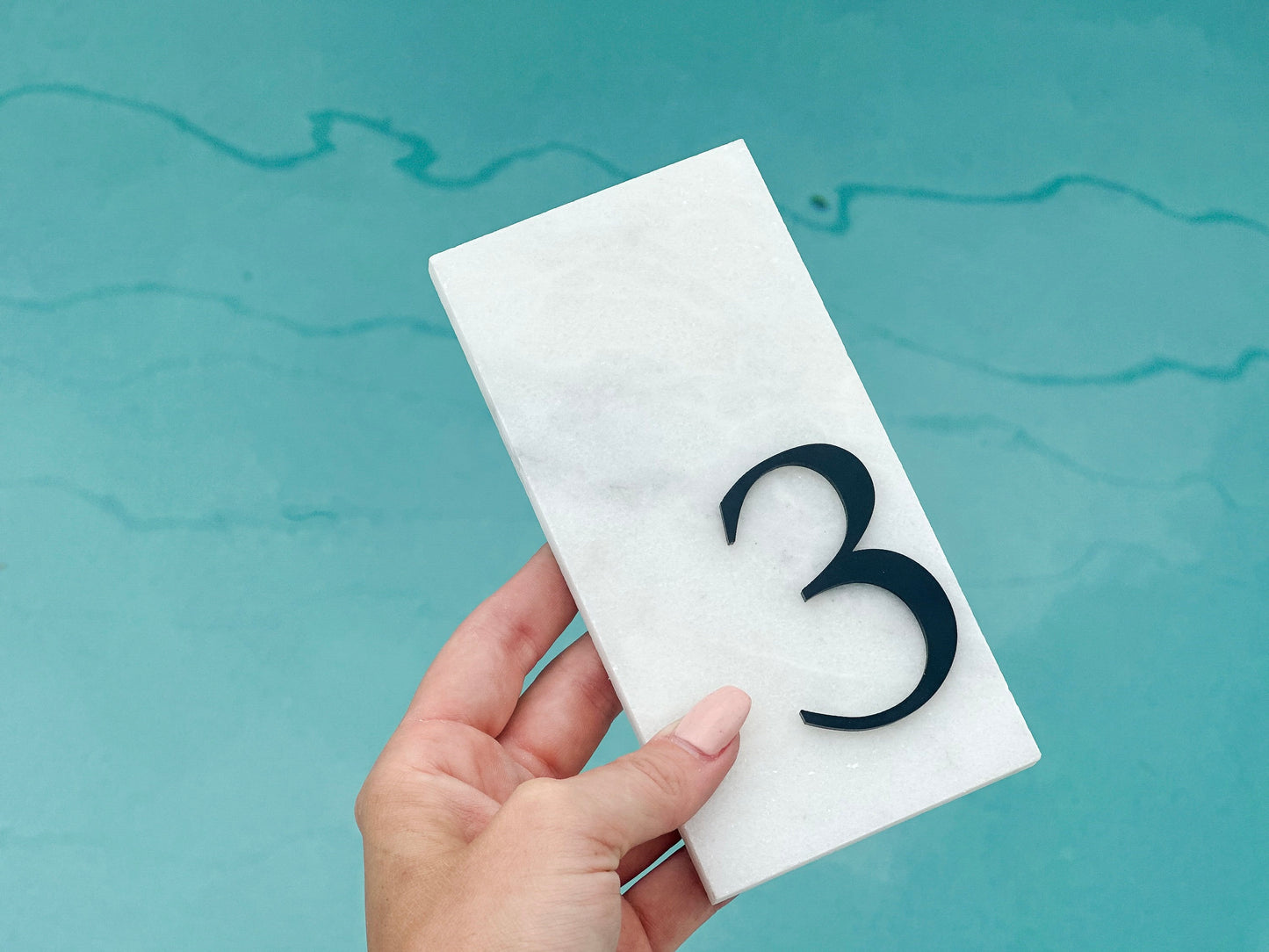 3D Marble Stone Table Numbers