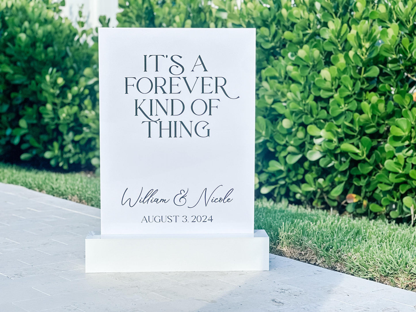 Welcome Sign Box Stand | Acrylic Block Stand | Event Sign Base Stand | Welcome Sign Base | Modern Acrylic Sign Stand | Seating Chart Stand