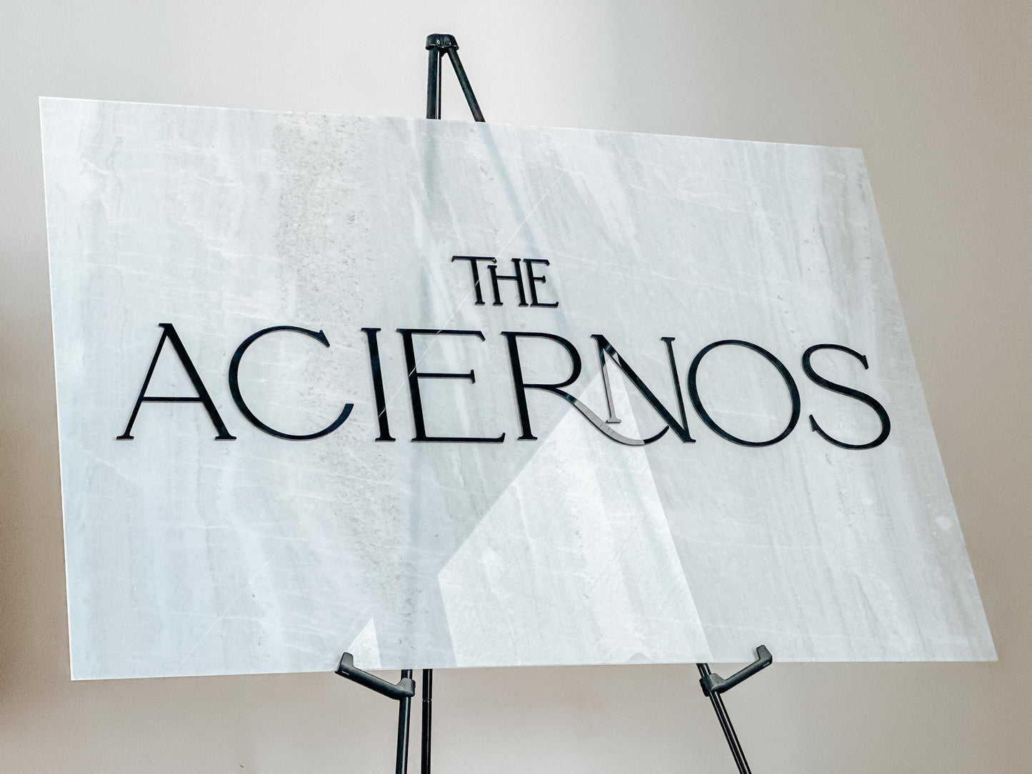 Faux Stone Wedding Welcome Sign