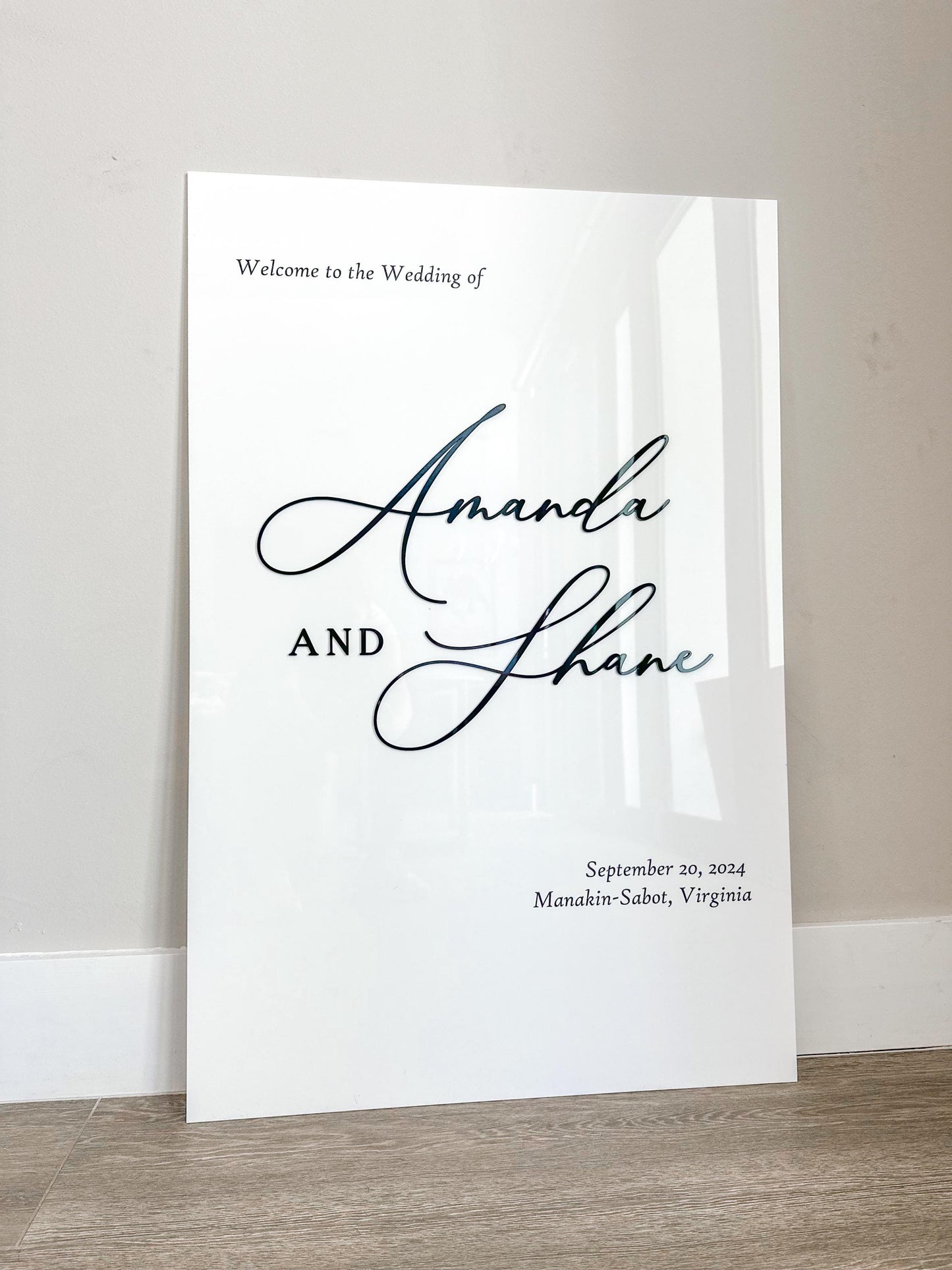 Wedding Welcome Sign | Minimalist Modern Signage | Wedding Signage Welcome Sign | Acrylic Wedding Sign | Wedding Day Decor