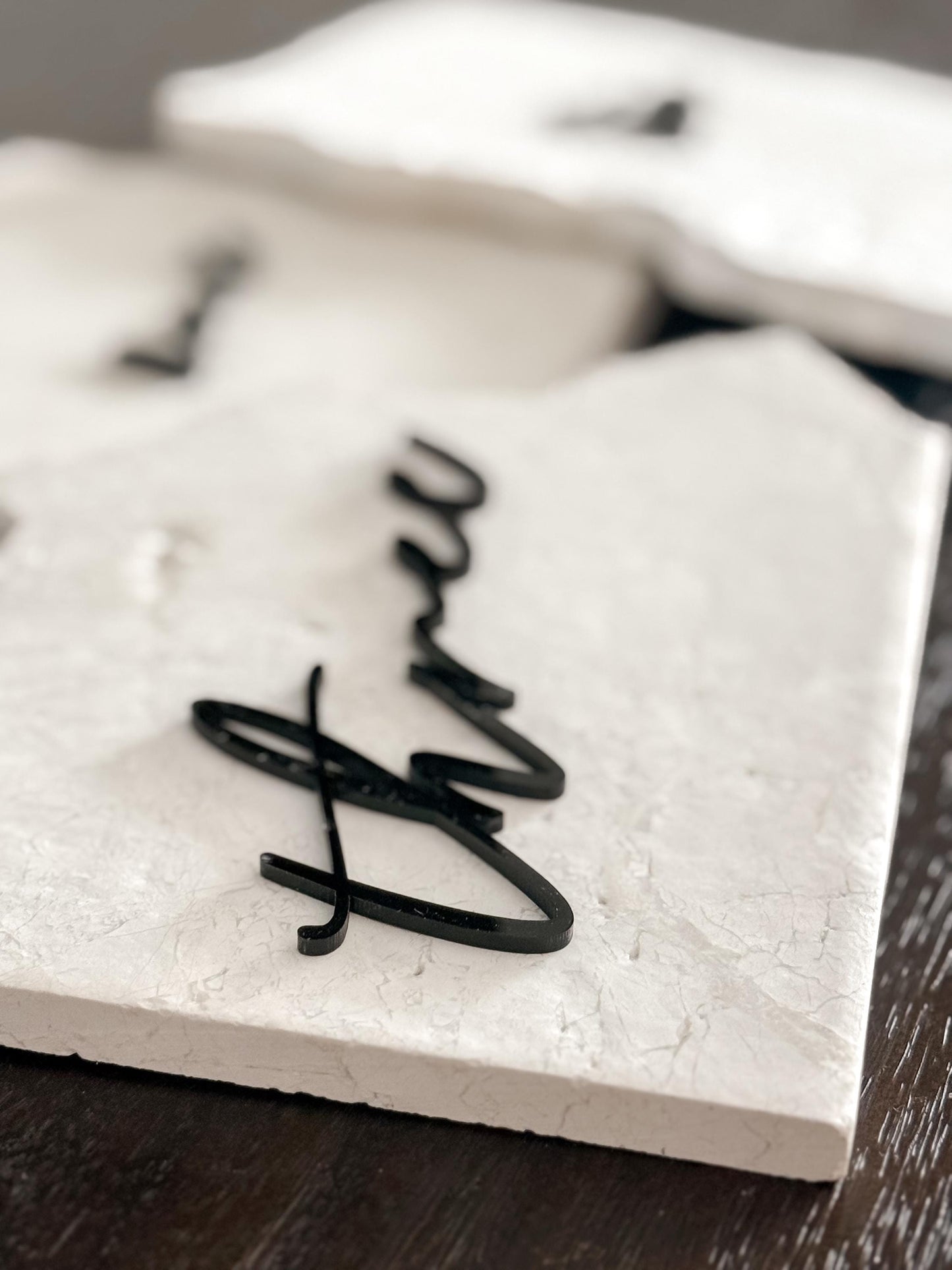 Acrylic Table Number Stone Sign