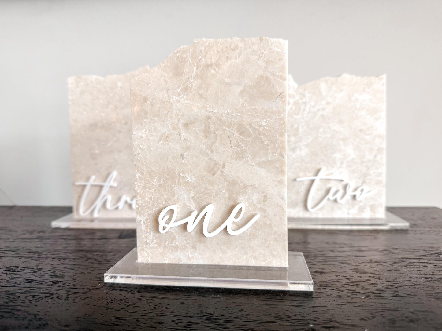 3D Marble Stone Table Numbers