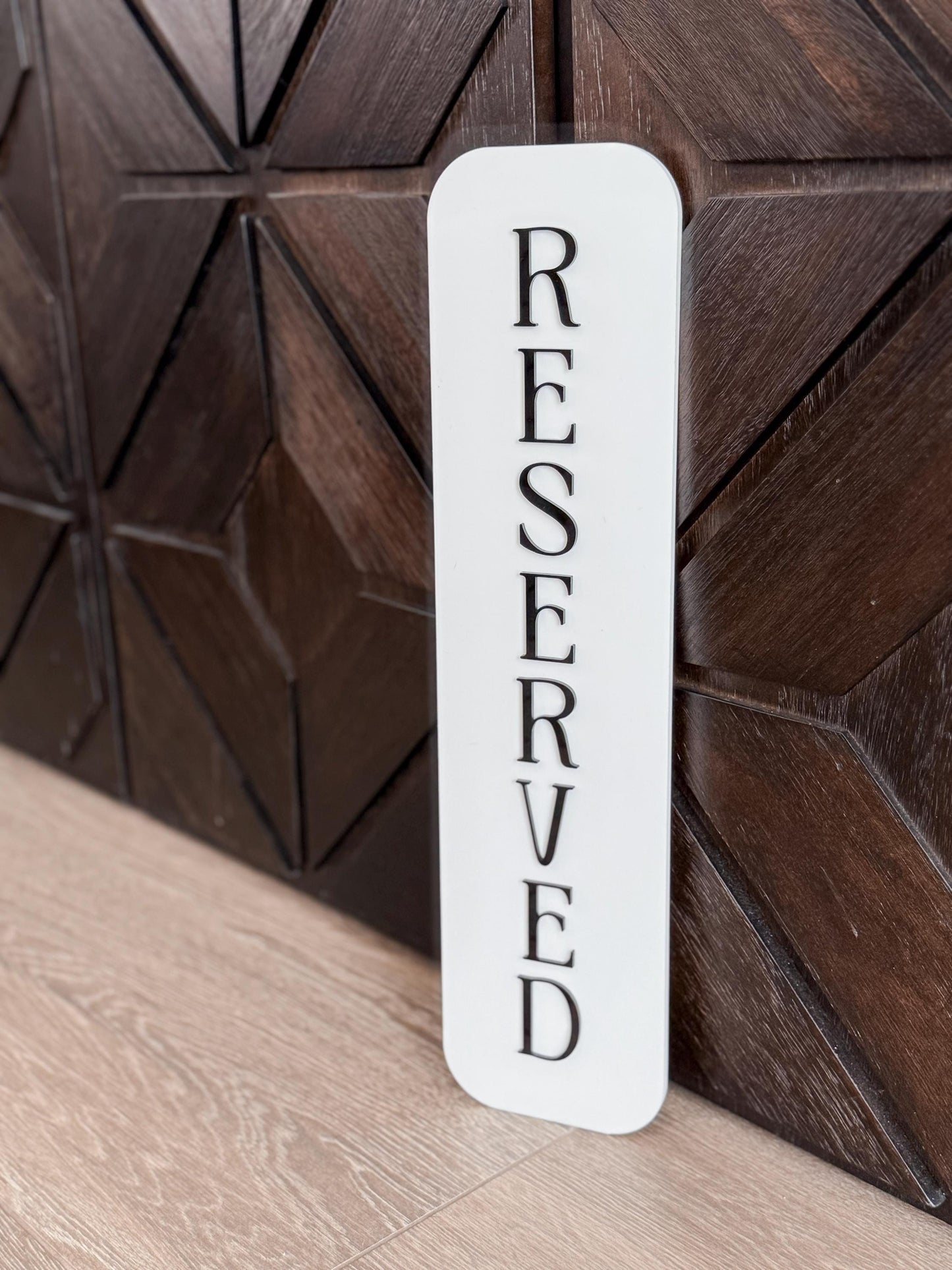 3D Acrylic Reserved Sign | Minimalist Modern Signage | Unique Wedding Signage | Acrylic Wedding Sign | Wedding Reserved Seating Decor