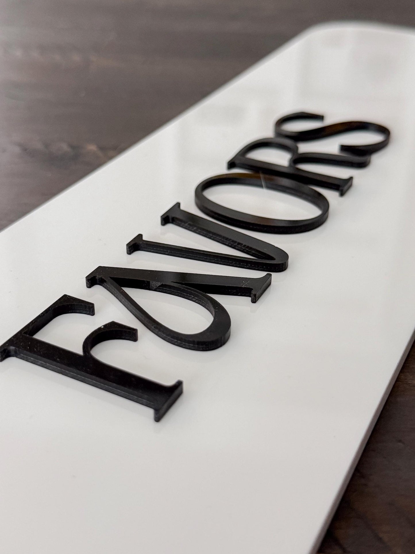 3D Acrylic Favors Sign | Minimalist Modern Signage | Unique Wedding Signage | Acrylic Wedding Sign | Favors Decor