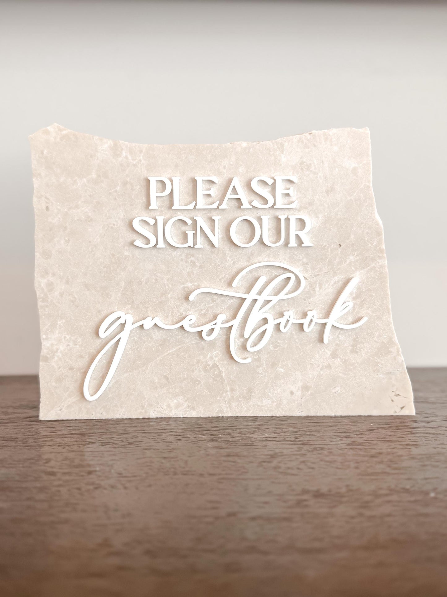 3D Guestbook Table Sign