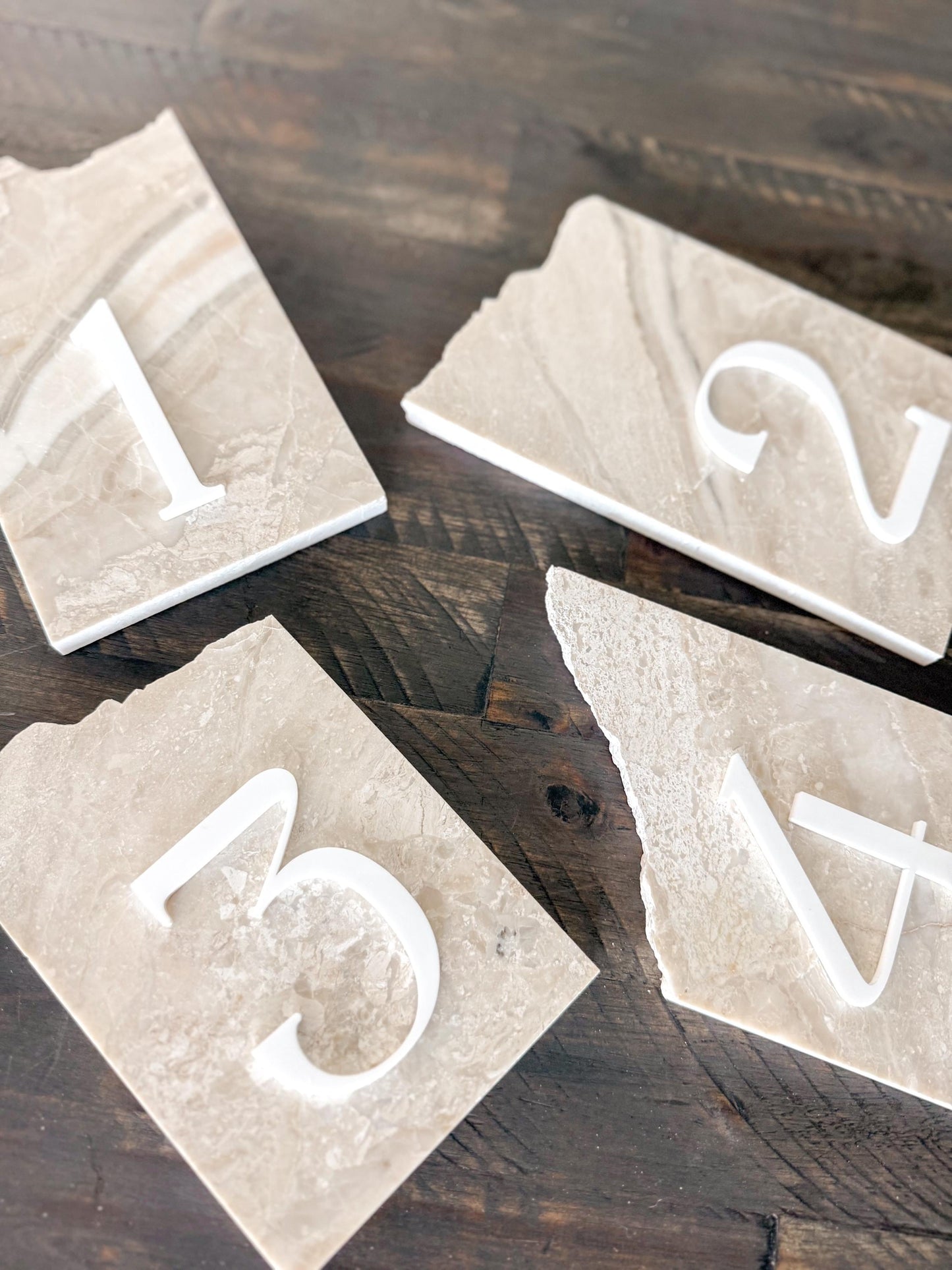 3D Marble Stone Table Numbers