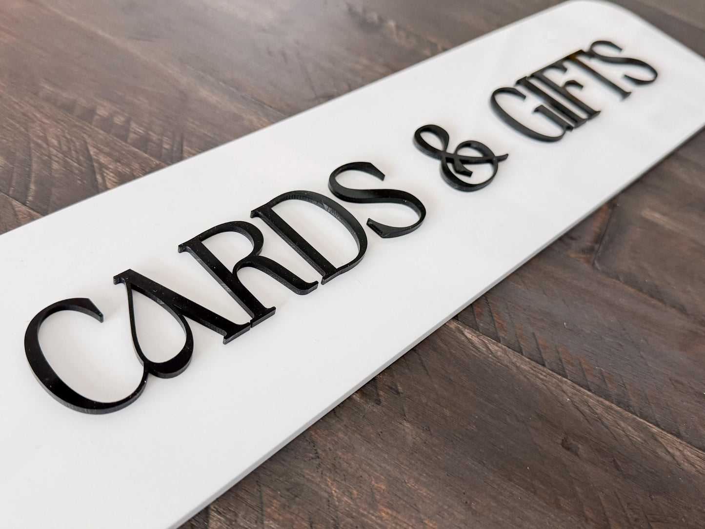 3D Acrylic Cards & Gifts Sign | Minimalist Modern Signage | Unique Wedding Signage | Cards and Gifts Decor| Acrylic Wedding Sign