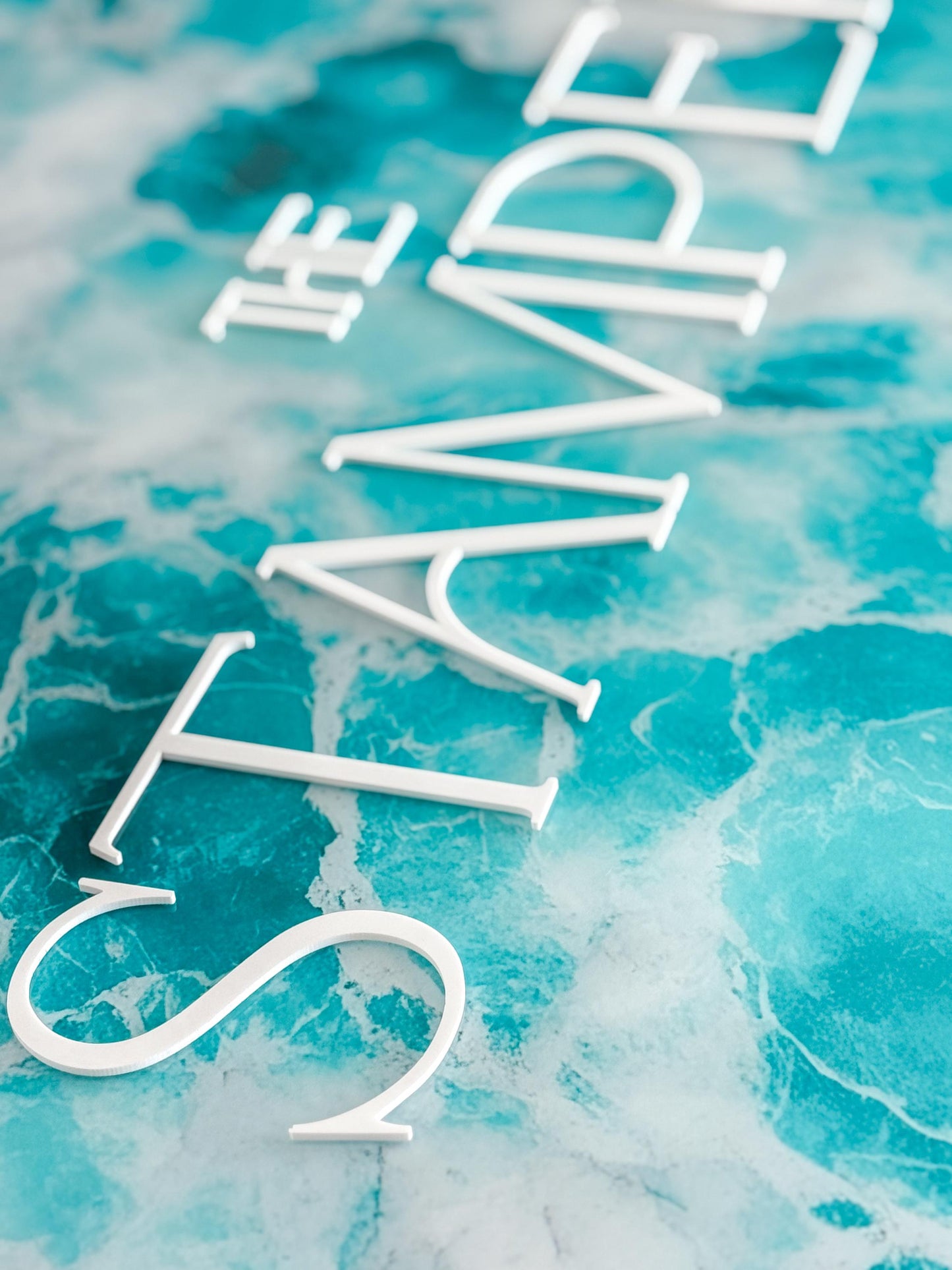 Faux Water Beach Welcome Sign | Ocean Waves Sea Modern Signage | Marine Saltwater Wedding Signage Welcome Sign | UV Print Acrylic