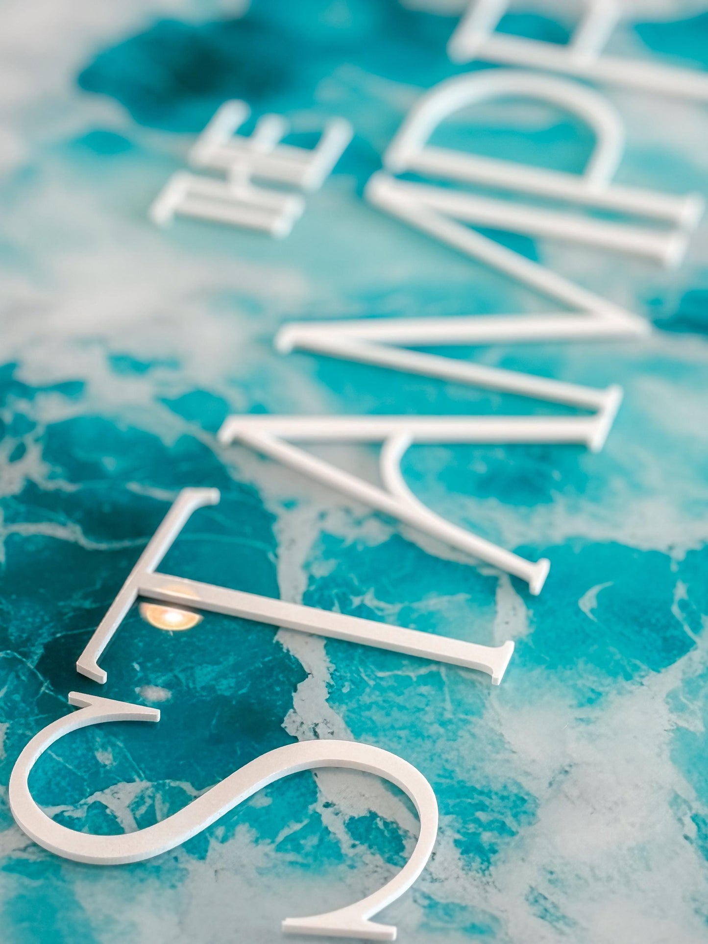 Faux Water Beach Welcome Sign | Ocean Waves Sea Modern Signage | Marine Saltwater Wedding Signage Welcome Sign | UV Print Acrylic