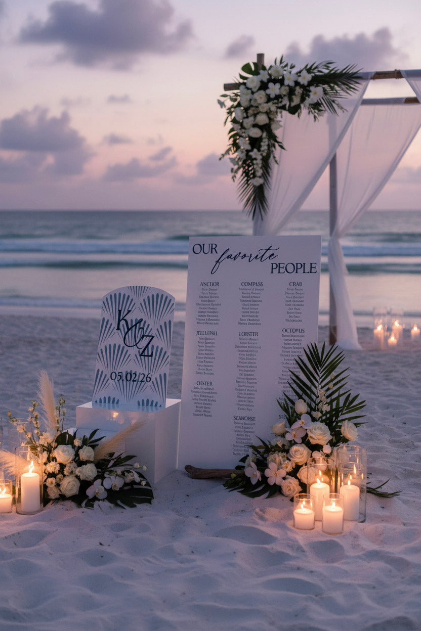 Custom Wedding Seating Display (Seating Chart & Initials Sign)