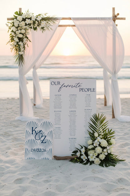 Custom Wedding Seating Display (Seating Chart & Initials Sign)