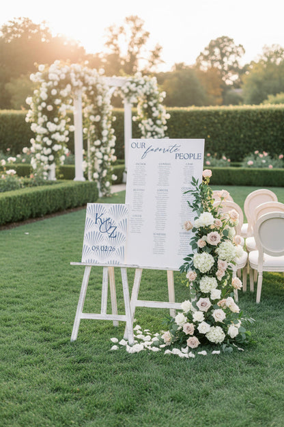 Custom Wedding Seating Display (Seating Chart & Initials Sign)