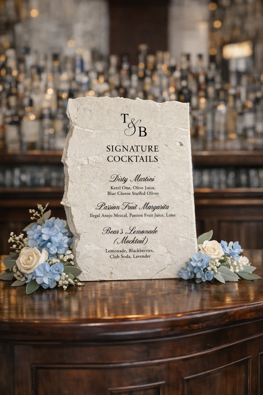 Marble Stone Bar Sign
