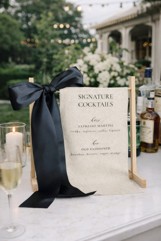 Signature Cocktails Wedding Bar Sign