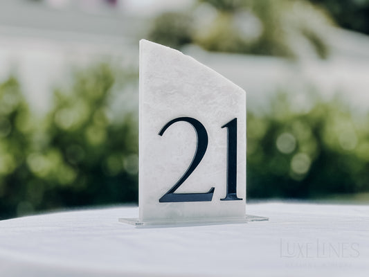 3D Marble Stone Table Numbers