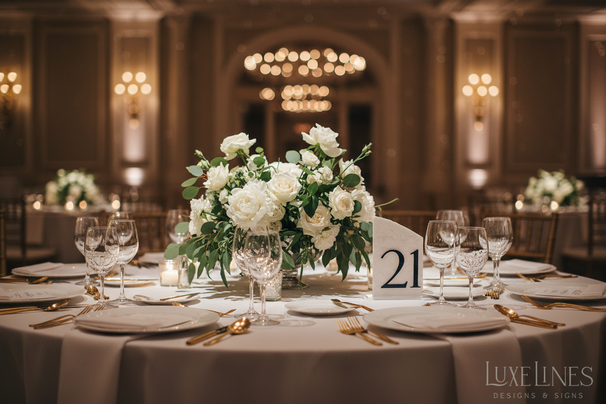 Marble Stone Table Numbers
