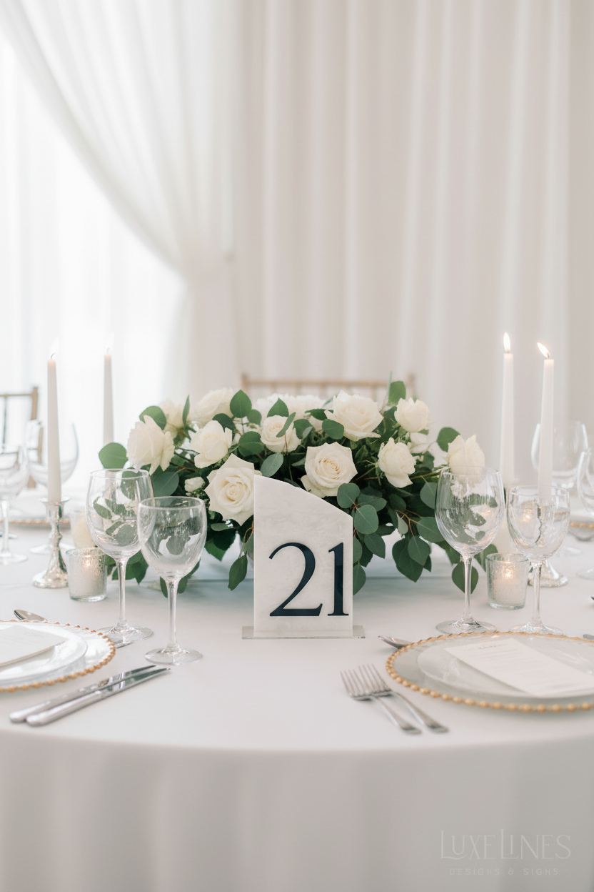 Marble Stone Table Numbers