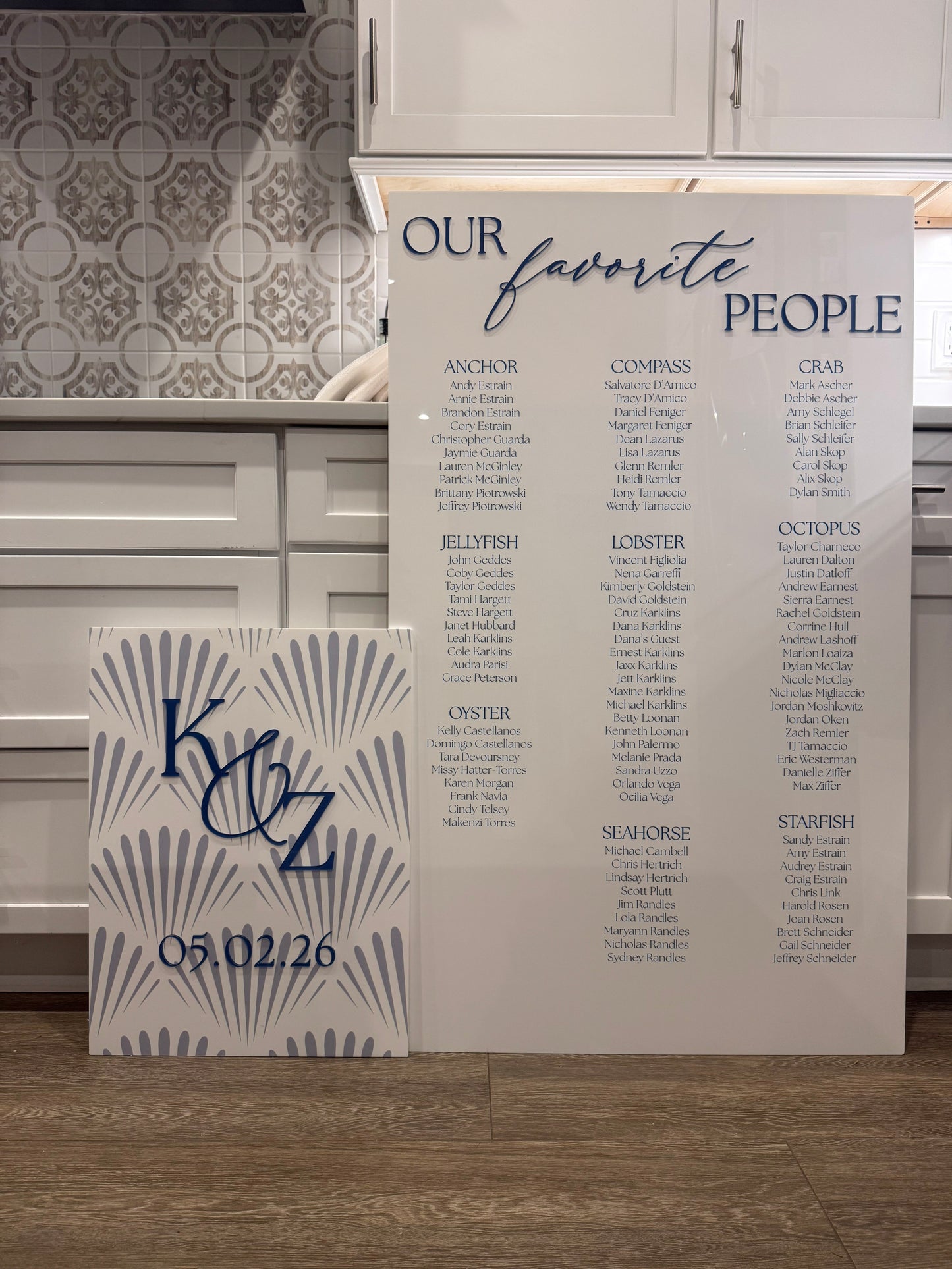 Custom Wedding Seating Display (Seating Chart & Initials Sign)