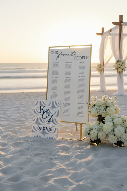 Custom Wedding Seating Display (Seating Chart & Initials Sign)