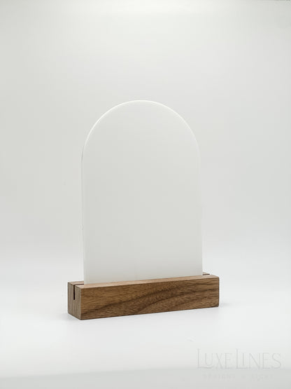 White Arch Blank Acrylic Table Numbers
