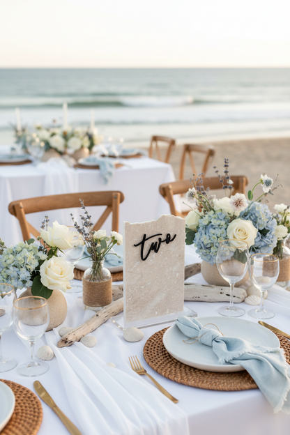 3D Marble Stone Table Numbers